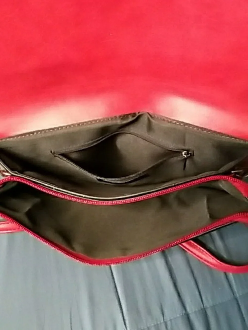 Macy's Red Studded Wristlet Clutch